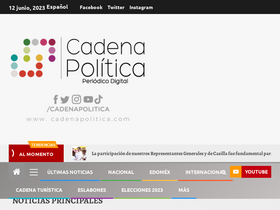 'cadenapolitica.com' screenshot
