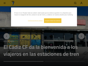 'cadizcf.com' screenshot
