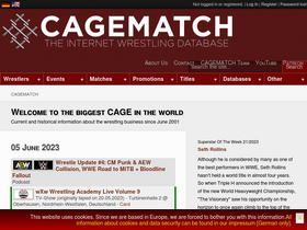 'cagematch.net' screenshot