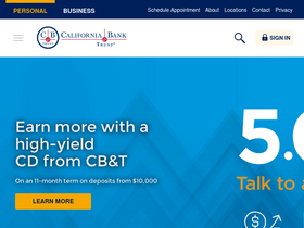 'calbanktrust.com' screenshot