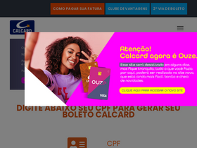 'calcard.com.br' screenshot