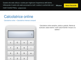 'calcolatriceonline.it' screenshot