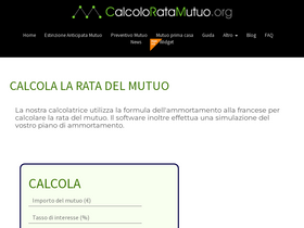 'calcoloratamutuo.org' screenshot