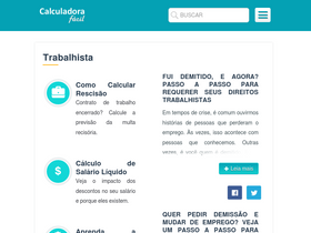 'calculadorafacil.com.br' screenshot