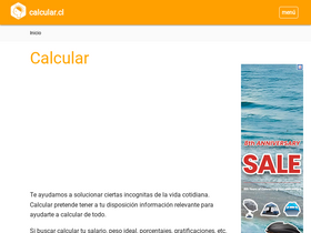 'calcular.cl' screenshot