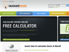 'calculatehours.com' screenshot