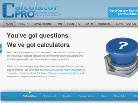 'calculatorpro.com' screenshot