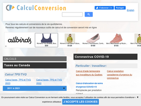 'calculconversion.com' screenshot