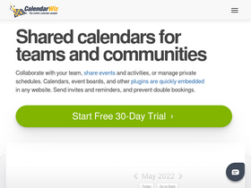 'calendarwiz.com' screenshot
