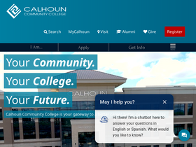 'calhoun.edu' screenshot