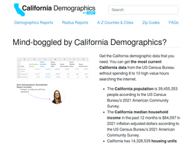 'california-demographics.com' screenshot