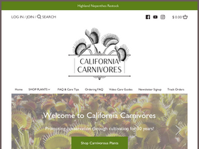'californiacarnivores.com' screenshot