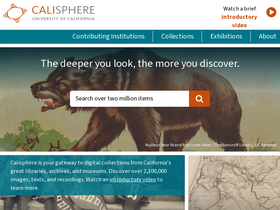 'calisphere.org' screenshot