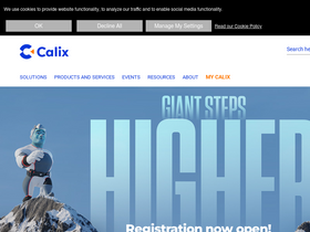'calix.com' screenshot
