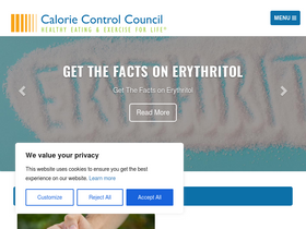 'caloriecontrol.org' screenshot