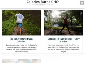 'caloriesburnedhq.com' screenshot