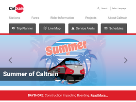 'caltrain.com' screenshot