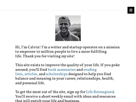 'calvinrosser.com' screenshot