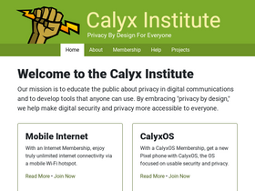 'calyxinstitute.org' screenshot
