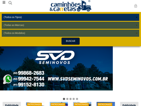 'caminhoesecarretas.com.br' screenshot