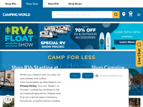 'campingworld.com' screenshot