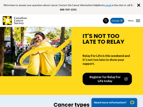 'cancer.ca' screenshot