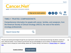 'cancer.net' screenshot