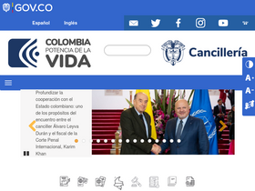 'cancilleria.gov.co' screenshot