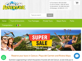 'cancunadventure.net' screenshot