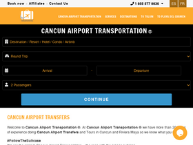 'cancunairporttransportations.com' screenshot