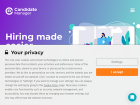 'candidatemanager.net' screenshot