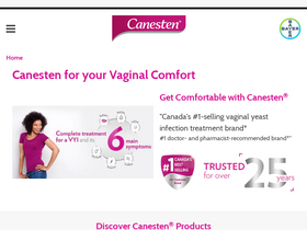 'canesten.ca' screenshot