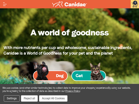 'canidae.com' screenshot