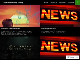 'cannibalhalflinggaming.com' screenshot