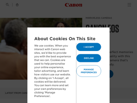 'canon-europe.com' screenshot