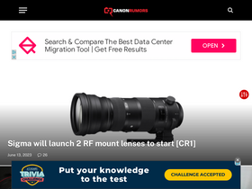 'canonrumors.com' screenshot