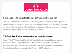 'canzoniweb.com' screenshot