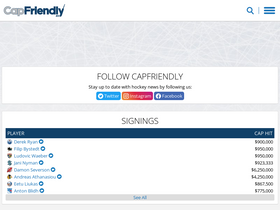 'capfriendly.com' screenshot