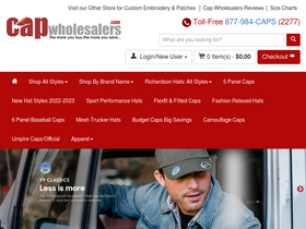 'capwholesalers.com' screenshot