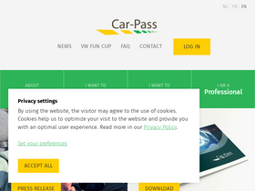 'car-pass.be' screenshot
