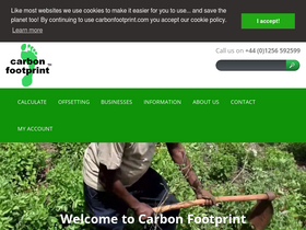 'carbonfootprint.com' screenshot