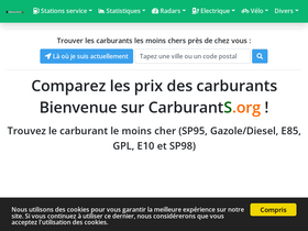 'carburants.org' screenshot