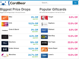 'cardbear.com' screenshot
