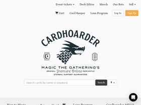 'cardhoarder.com' screenshot