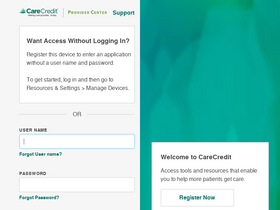 'carecreditprovidercenter.com' screenshot
