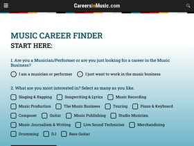 'careersinmusic.com' screenshot