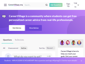 'careervillage.org' screenshot