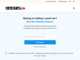 'carfax.ca' screenshot
