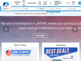 'carfromjapan.com' screenshot