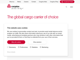 'cargolux.com' screenshot